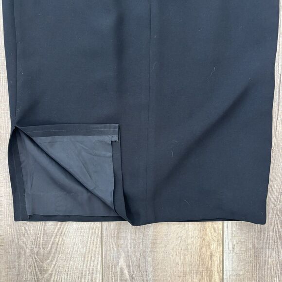 Maggy London Lined Sheath Dress Size 8 Black Elegant Floral Embroidered Wedding - Picture 6 of 15